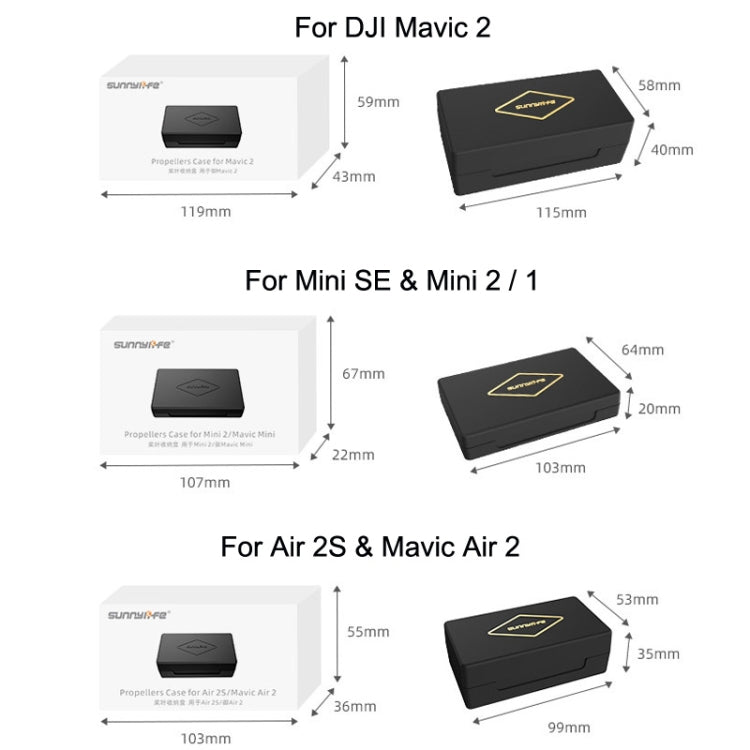 Sunnylife M2-SN9355 Blade Propeller Portable Storage Box, For DJI Air 3 / Mavic 2, For DJI Mini SE / 2 / 2 SE / 1, For DJI Air 2S / Mavic Air 2 Sunnylife M2-SN9355 Blade Propeller Portable Storage Box, For DJI Air 3 / Mavic 2, For DJI Mini SE / 2 / 2 SE / 1, For DJI Air 2S / Mavic Air 2